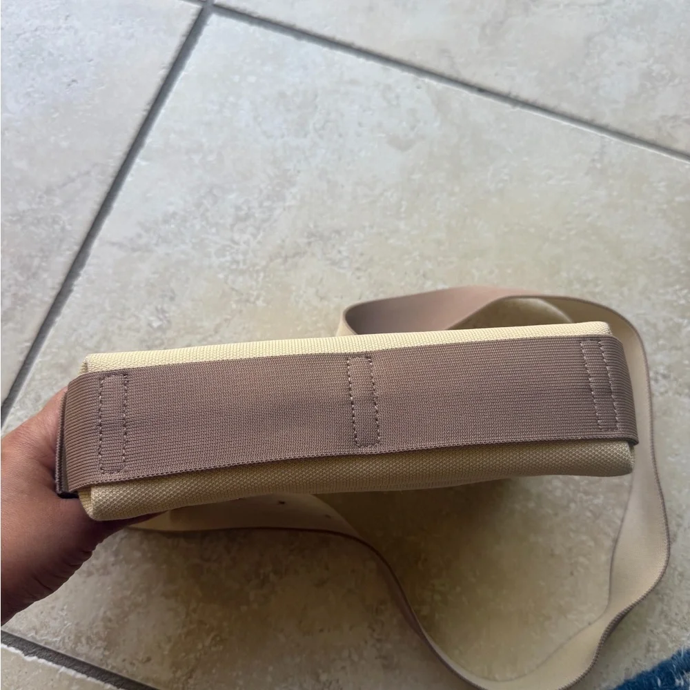 Cuyana Small Recycled Sling Bag - Camel and Beige